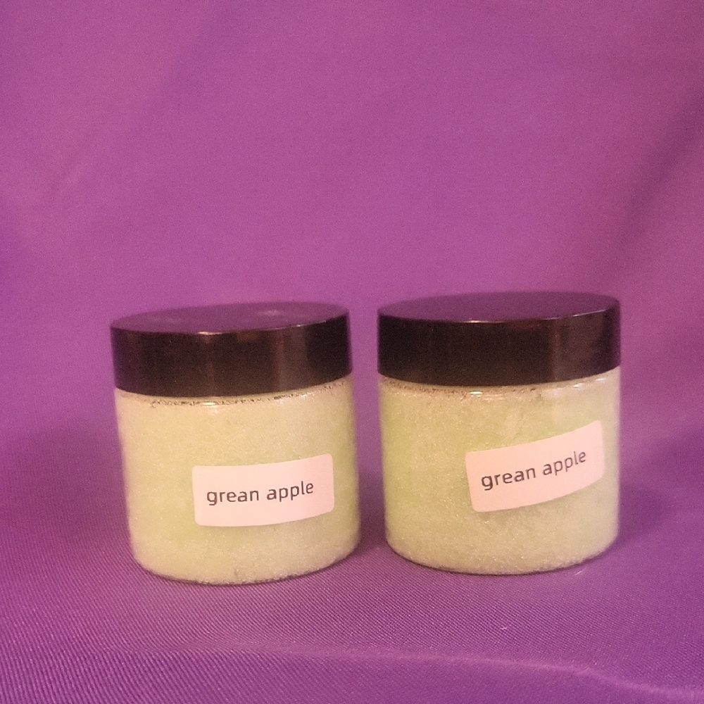 Edible Green Apple Lip Scrub - Handmade